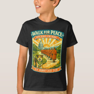 Camiseta Caminata por la paz monjes perro usa viaje 2025-20