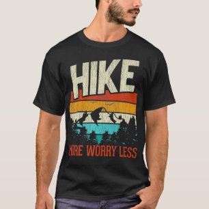 Camiseta Caminata Retro Más Preocupación Menos Senderismo M