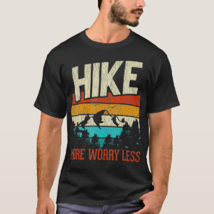 Camiseta Caminata Retro Más Preocupación Menos Senderismo M