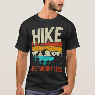 Camiseta Caminata Retro Más Preocupación Menos Senderismo M