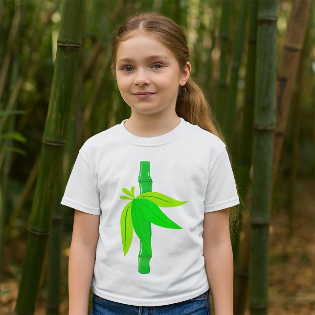 Camiseta Caminata verde de bambú con hojas tropicales (Subido por el creador)