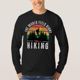 Camiseta Caminatas Black Vintage Retro Camping Mountain