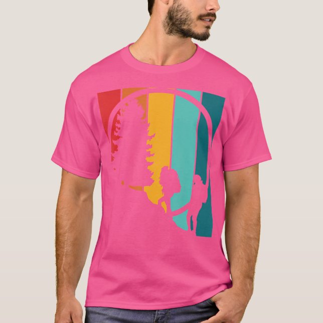 Camiseta Caminatas De Tee En Rock Retro Sunset Sil (Anverso)