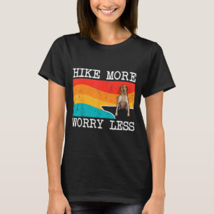 Camiseta Camine más, preocúpese menos coonhound inglés amer