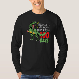 Camiseta Caminé Por 100 Días De Escuela Dinosau
