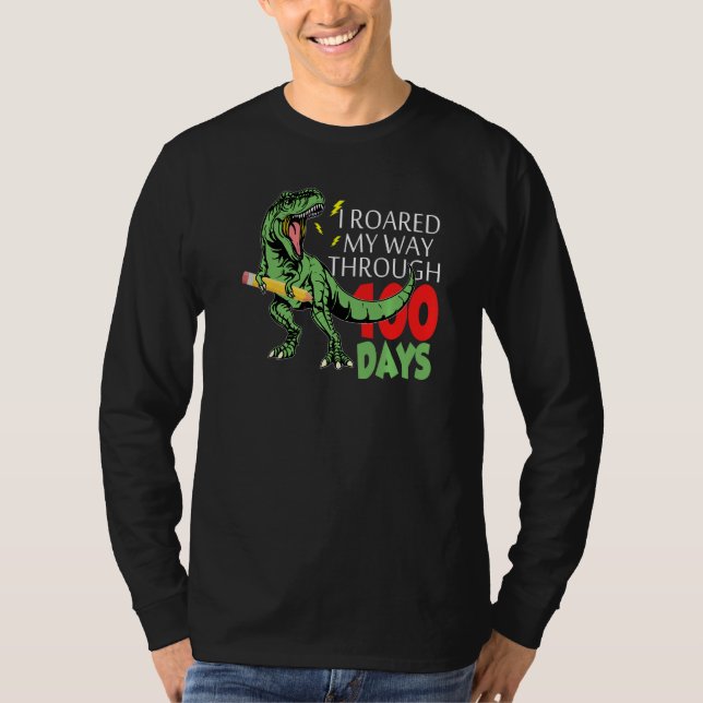 Camiseta Caminé Por 100 Días De Escuela Dinosau (Anverso)