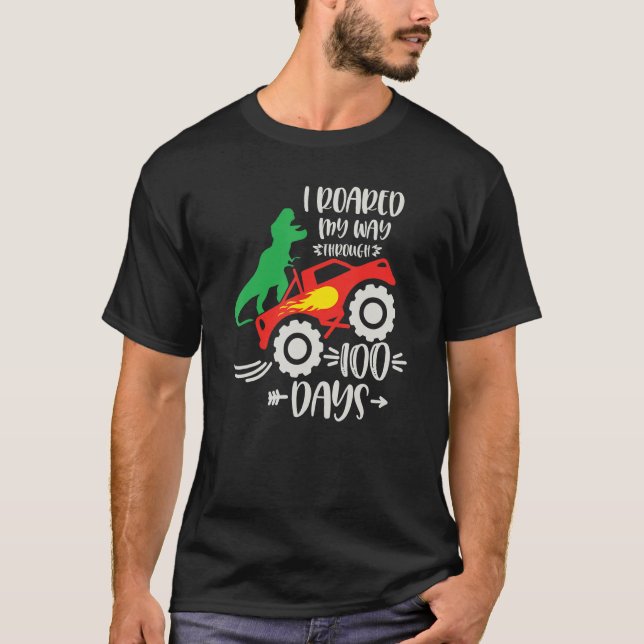 Camiseta Caminé por el Monstruo de los Dinosaurios de 100 d (Anverso)
