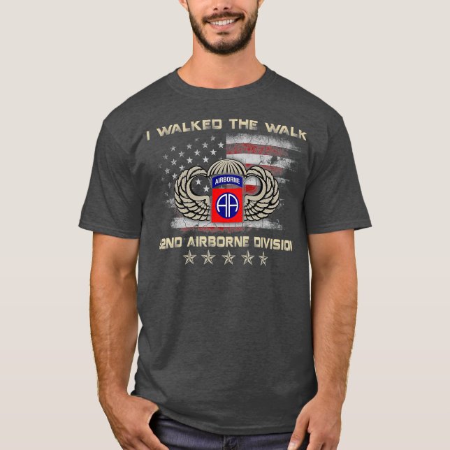 Camiseta Caminé Por La Caminata 82ª División Aérea T Mens (Anverso)