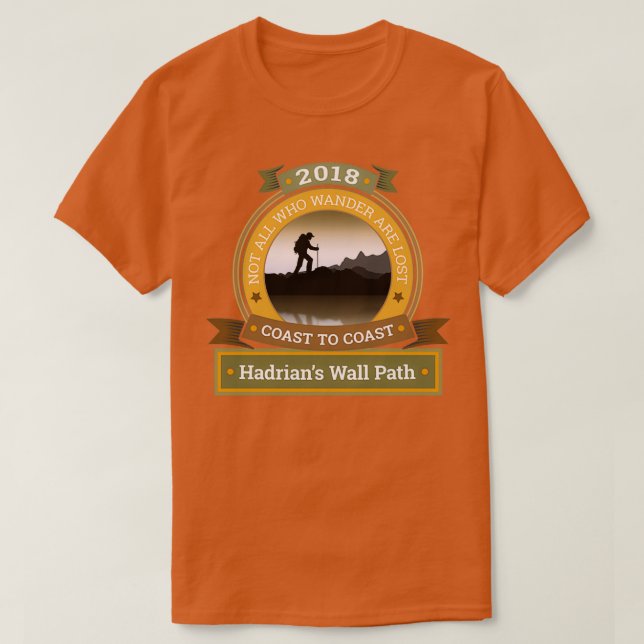 Camiseta Caminé por la Trimezcla Hadrians Wall Path 2018 (Diseño del anverso)