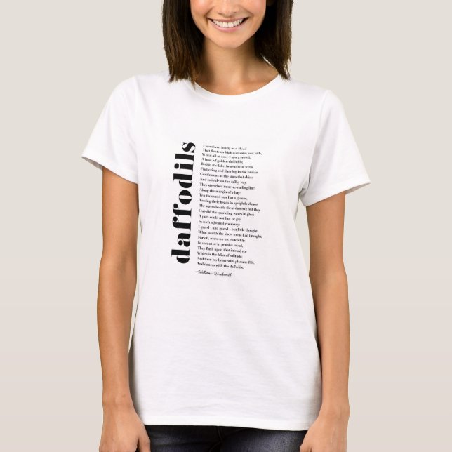 Camiseta Caminé solitario como una nube de William Wordswor (Anverso)