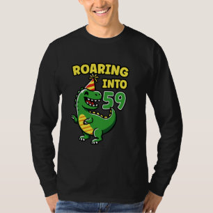 Camiseta Camino a 59 Dino 59 Años de fiesta de cumpleaños
