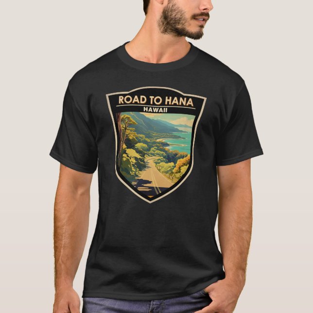 Camiseta Camino a Hana Maui Hawaii Viaje de arte (Anverso)