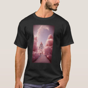 Camiseta Camino A Las Nubes De Castillo De Cristal Pink Dre