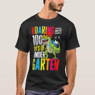 Camiseta Camino a los 100 días de Kindergarten Rex Dinosaur