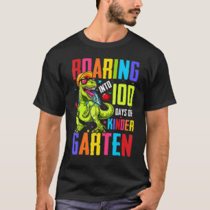 Camiseta Camino a los 100 días de Kindergarten Rex Dinosaur