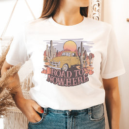 Camiseta Camino A Ningún Tee Gráfico Del Desierto De Los Ca