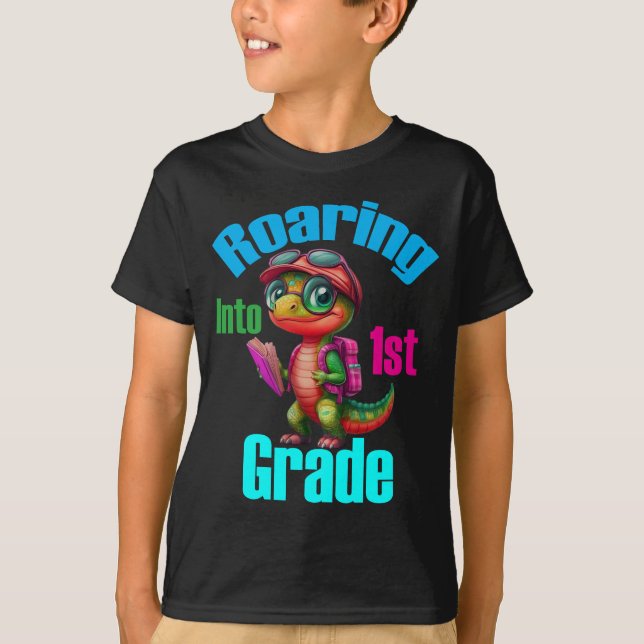 Camiseta Camino a primer grado, diversión de vuelta a la es (Anverso)