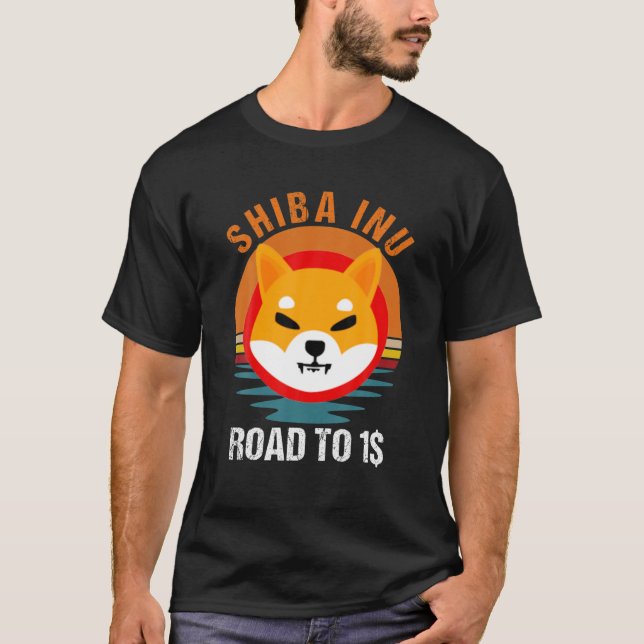 Camiseta Camino A Un Dólar, Chiba Inu Shib Coin Men Crypto (Anverso)