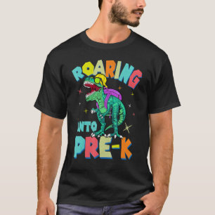 Camiseta Camino al profesor de dinosaurio preescolar preesc