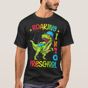 Camiseta Camino al profesor de dinosaurio preescolar preesc