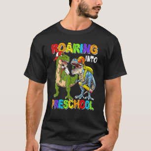 Camiseta Camino al profesor de dinosaurio preescolar preesc