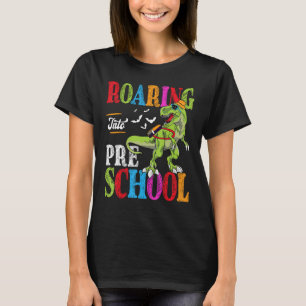 Camiseta Camino al profesor de dinosaurio preescolar preesc