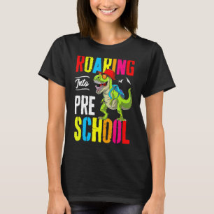 Camiseta Camino al profesor de dinosaurio preescolar preesc