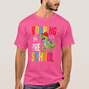 Camiseta Camino al profesor de dinosaurio preescolar preesc