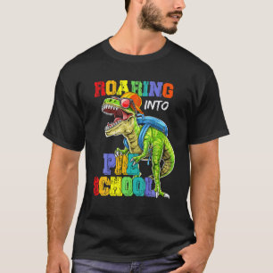 Camiseta Camino al profesor de dinosaurio preescolar preesc
