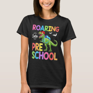 Camiseta Camino al profesor de dinosaurio preescolar preesc