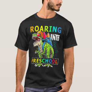Camiseta Camino al profesor de dinosaurio preescolar preesc