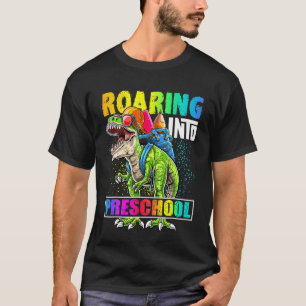 Camiseta Camino al profesor de dinosaurio preescolar preesc