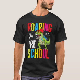 Camiseta Camino al profesor de dinosaurio preescolar preesc