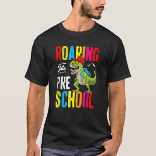 Camiseta Camino al profesor de dinosaurio preescolar preesc