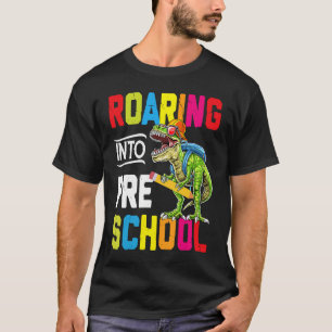Camiseta Camino al profesor de dinosaurio preescolar preesc