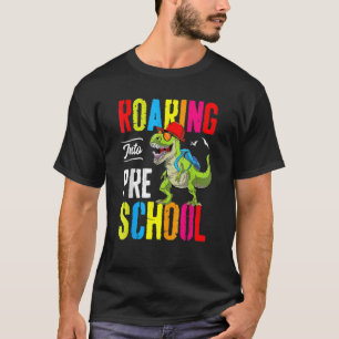 Camiseta Camino al profesor de dinosaurio preescolar preesc