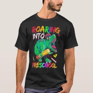 Camiseta Camino al profesor de dinosaurio preescolar preesc