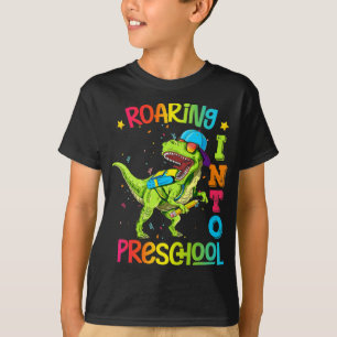 Camiseta Camino al profesor de dinosaurio preescolar preesc
