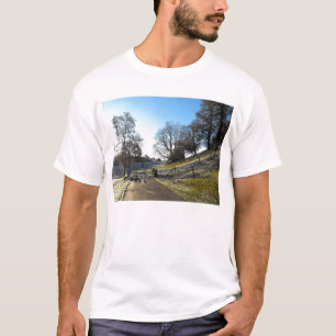 Camiseta Camino campestre en un paisaje helado