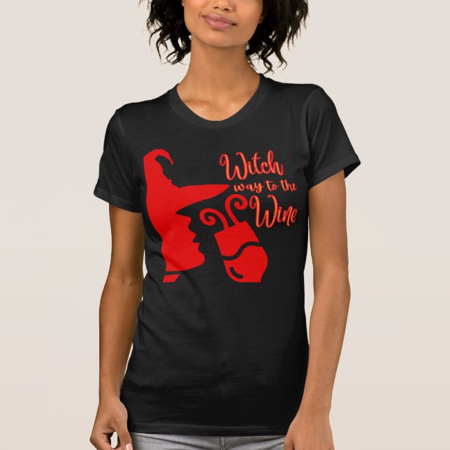 Camiseta Camino de bruja al vino (Anverso)