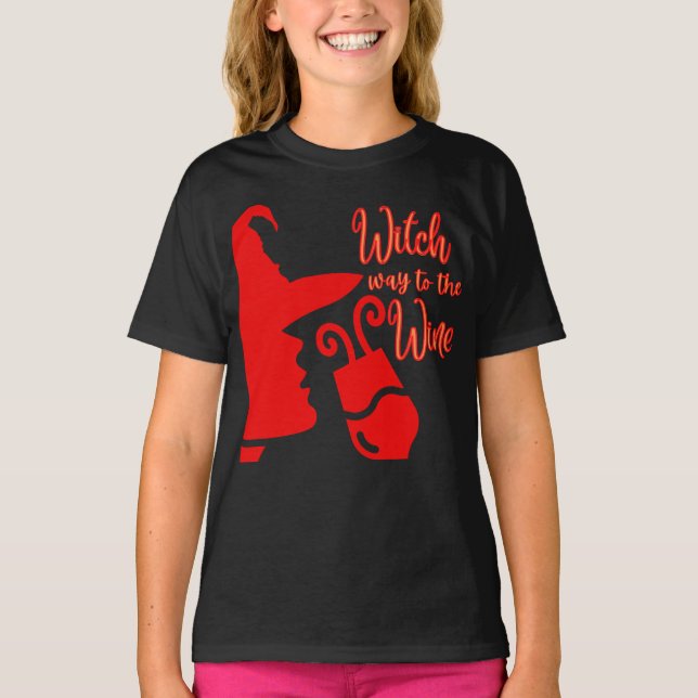 Camiseta Camino de bruja al vino (Anverso)