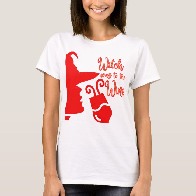 Camiseta Camino de bruja al vino (Anverso)