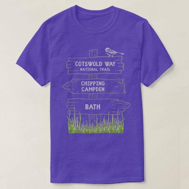 Camiseta Camino de Cotswold Camino Nacional Bria a Distanci (Diseño del anverso)