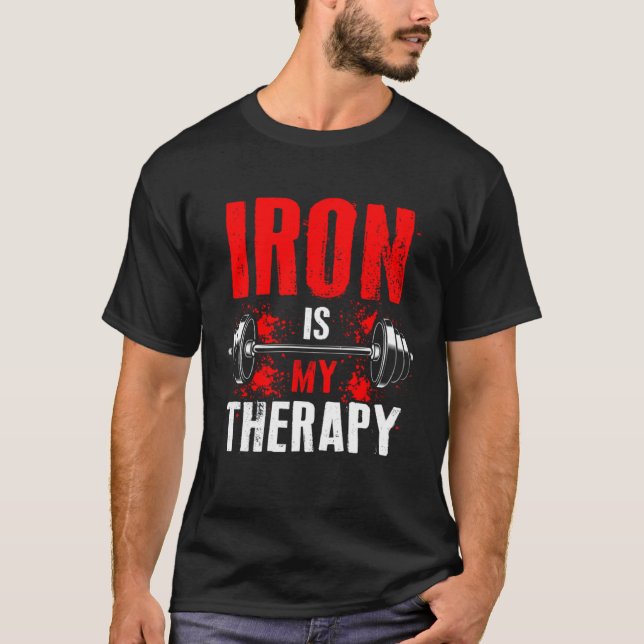 Camiseta Camino de Dumbbell Traning Iron Stemming Muscle Ed (Anverso)