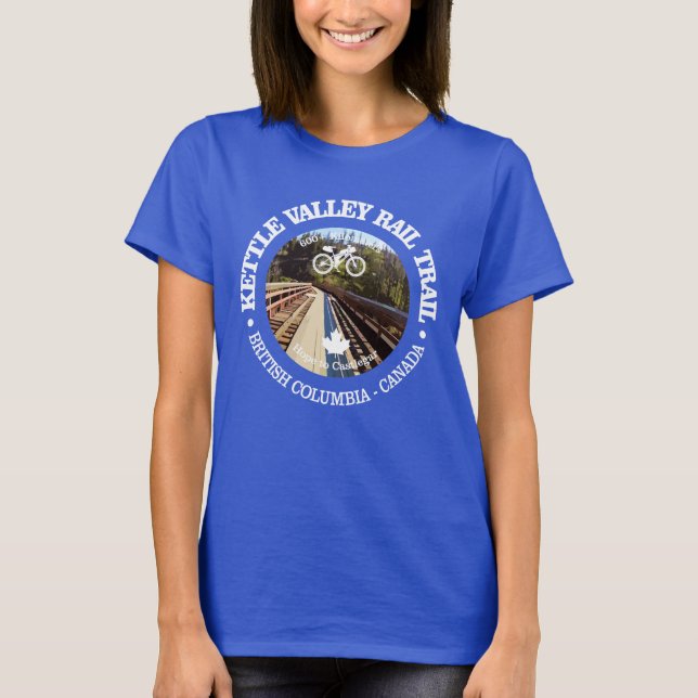 Camiseta Camino de Kettle Valley Rail Trail (ciclismo c) (Anverso)