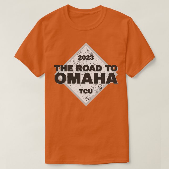 Camiseta Camino De La TCU Al Béisbol Universitario Omaha 20 (Diseño del anverso)