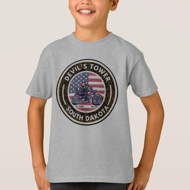 Camiseta Camino de la Torre del Diablo- el viaje en moto de (Anverso)