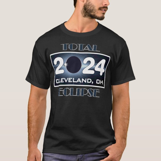 Camiseta Camino de la Totalidad del Eclipse Total Cleveland (Anverso)