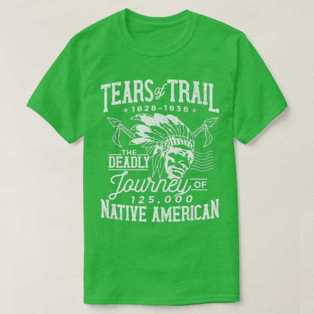 Camiseta Camino De Lágrimas El Mortal Viaje De Nativos Amer (Diseño del anverso)