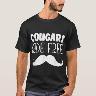 Camiseta Camino de los Cougars: Mustache gratis en biciclet